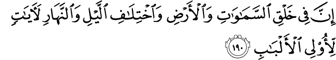 Surah 3 Ayah 190