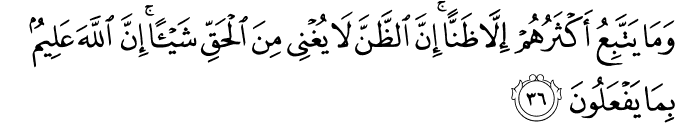 Surah 10 Ayah 36