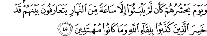 Surah 10 Ayah 45