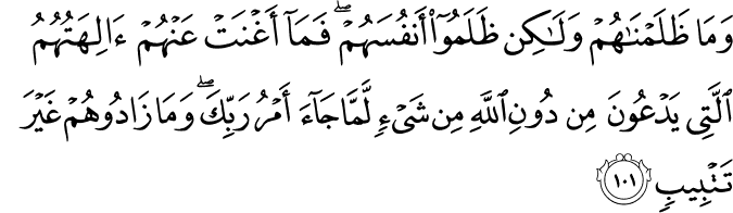 Surah 11 Ayah 101