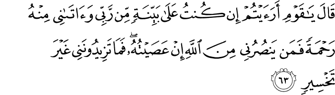 Surah 11 Ayah 63