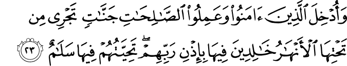 Surah 14 Ayah 23