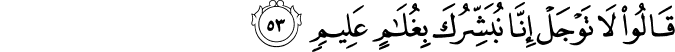 Surah 15 Ayah 53