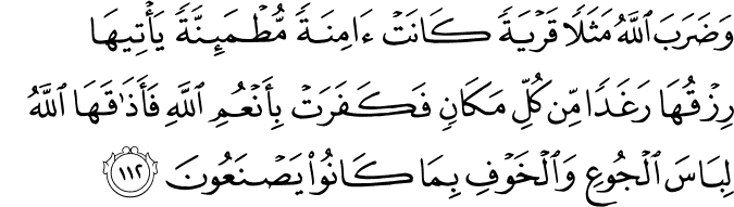 Surah 16 Ayah 112
