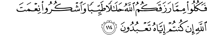 Surah 16 Ayah 114