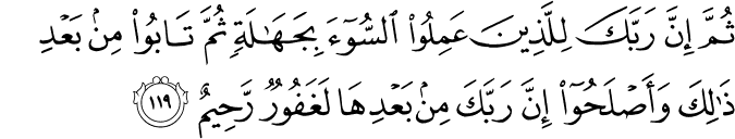 Surah 16 Ayah 119