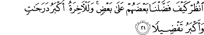 Surah 17 Ayah 21