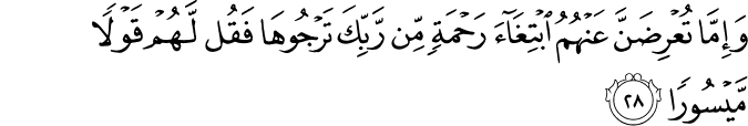 Surah 17 Ayah 28