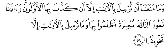 Surah 17 Ayah 59