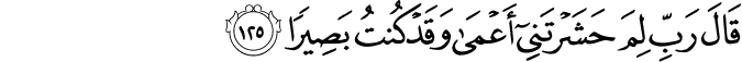 Surah 20 Ayah 125