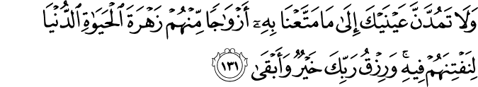 Surah 20 Ayah 131
