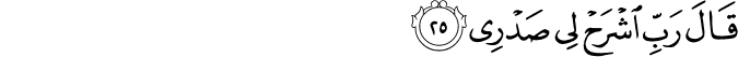 Surah 20 Ayah 25