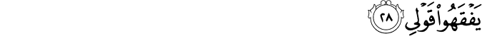 Surah 20 Ayah 28