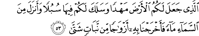 Surah 20 Ayah 53