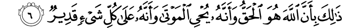 Surah 22 Ayah 6