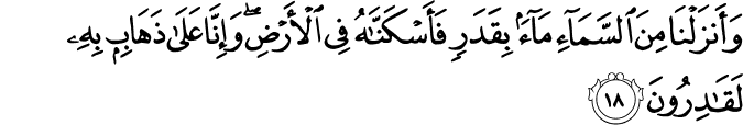 Surah 23 Ayah 18