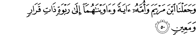 Surah 23 Ayah 50