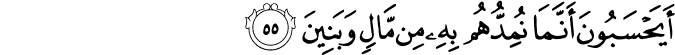 Surah 23 Ayah 55