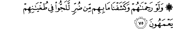Surah 23 Ayah 75
