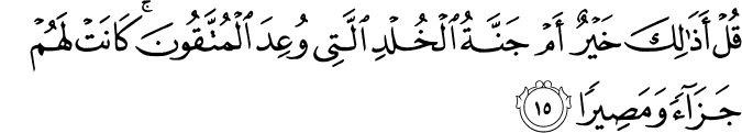 Surah 25 Ayah 15