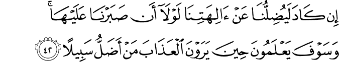 Surah 25 Ayah 42