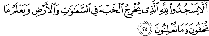 Surah 27 Ayah 25