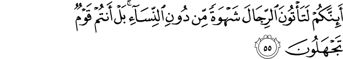 Surah 27 Ayah 55