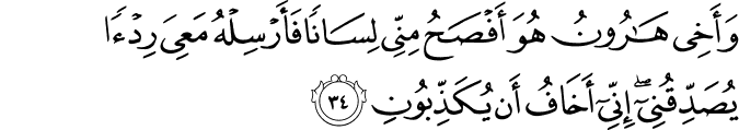 Surah 28 Ayah 34