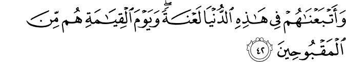 Surah 28 Ayah 42