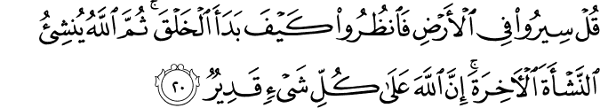 Surah 29 Ayah 20