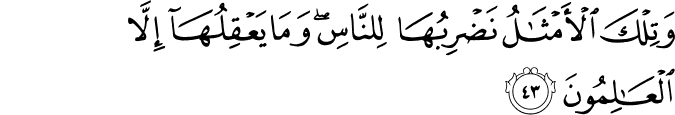 Surah 29 Ayah 43