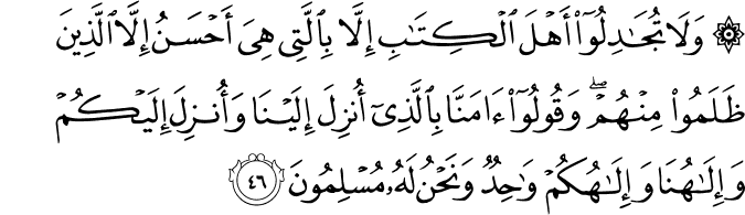 Surah 29 Ayah 46