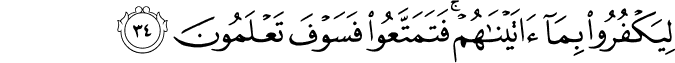 Surah 30 Ayah 34