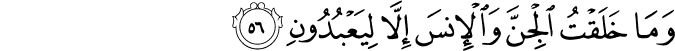 Surah 51 Ayah 56