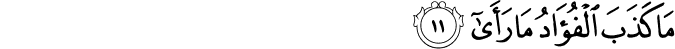 Surah 53 Ayah 11