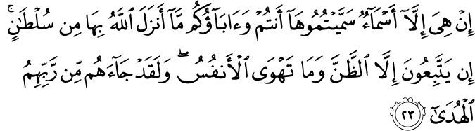 Surah 53 Ayah 23