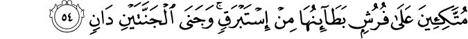 Surah 55 Ayah 54