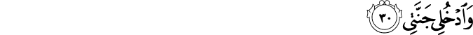 Surah 89 Ayah 30